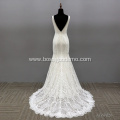 2021 Latest Simple Lace Mermaid Long Sleeve wedding gowns dress bridal